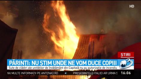 Şcoala distrusă de flăcări nu avea aziv ISU