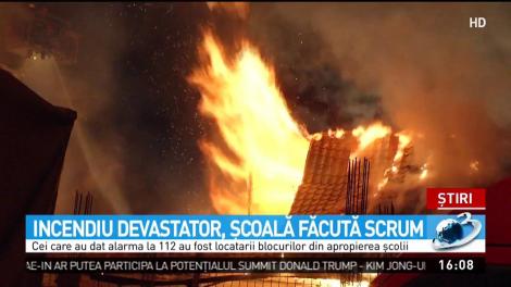 Incendiul de la Şcoala 124 din Bucureşti a speriat un catier &icirc;ntreg