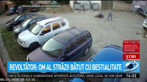 Revoltător: Om al străzii bătut cu bestialitate