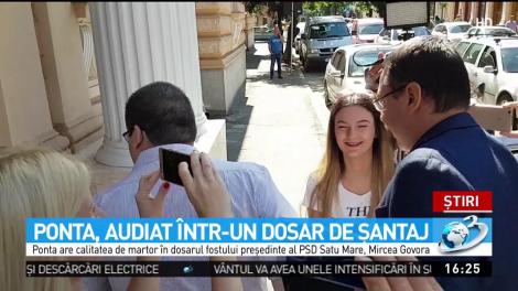 Ponta, audiat într-un dosar de şantaj