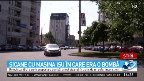 Şicane cu maşina ISU &icirc;n care era o bombă