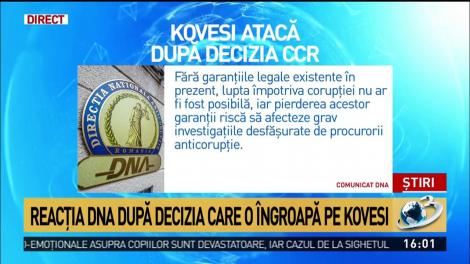 Reacţia DNA după decizia care o &icirc;ngroapă pe Kovesi