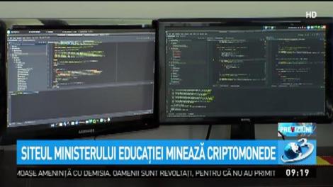 Siteul Ministerului Educației minează criptomonede