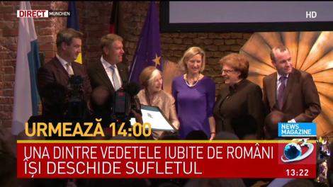 Premiul "Franz Josef Strauss 2018" a fost decernat s&acirc;mbătă, la Munchen, preşedintelui Klaus Iohannis