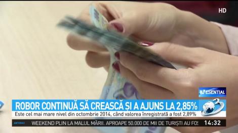 Robor continuă să crească şi a ajuns la 2,85%