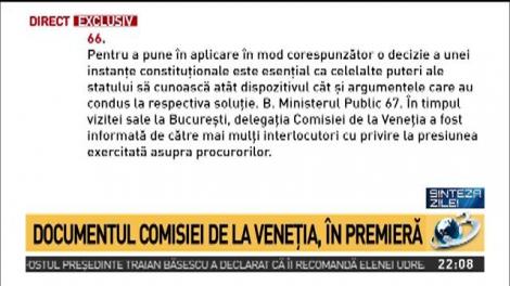 Document-bombă &icirc;n premieră națională. Ce spunea Comisia de la Veneția &icirc;n 2012 cu privire la deciziile Curții Constituționale
