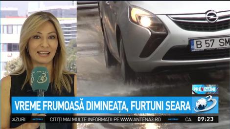 Vreme frumoasă dimineaţa, furtuni seara