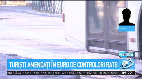 Turişti amendaţi de controlori RATB