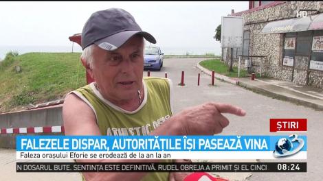 Faleza oraşului Eforie se erodează de la an la an