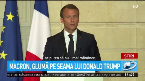 Emmanuel Macron, glumă pe seama lui Donald Trump