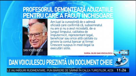 Dan Voiculescu prezintă un document cheie