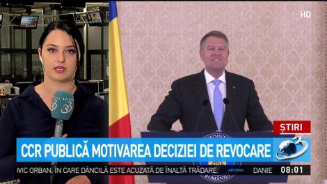 CCR publică motivarea deciziei de revocare