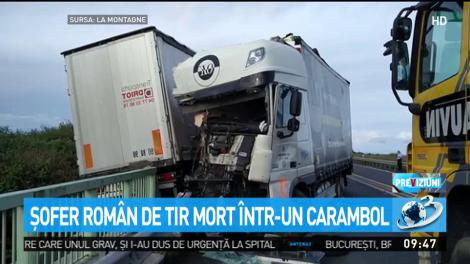 Un şofer român de tir a murit într-un carambol din Franţa