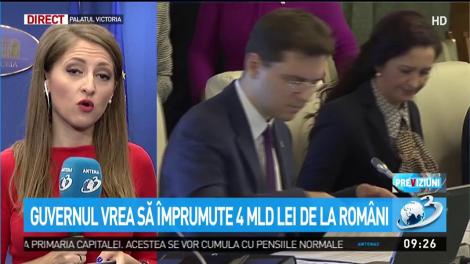 Guvernul vrea să &icirc;mprumute 4 miliarde de la rom&acirc;ni
