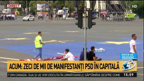 Miting PSD. Zeci de mii de manifestanți PSD &icirc;n Capitală