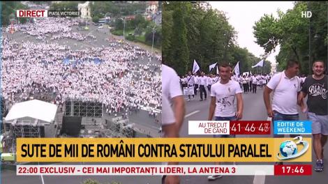 Coloane impresionante vin &icirc;n centrul Bucureștiului. Mai sunt două ore p&acirc;nă la marele miting