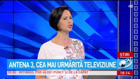 Antena 3, cea mai urmărită televiziune &icirc;n ziua mitingului PSD