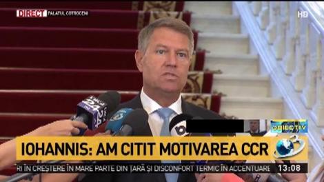 Klaus Iohannis, despre motivarea CCR &icirc;n cazul șefei DNA: &bdquo;Aduce mai multe &icirc;ntrebări dec&acirc;t clarificări&rdquo;