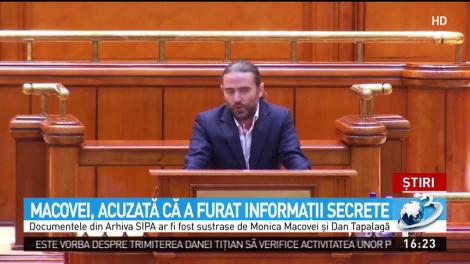 Macovei, acuzată că a furat informaţii secrete