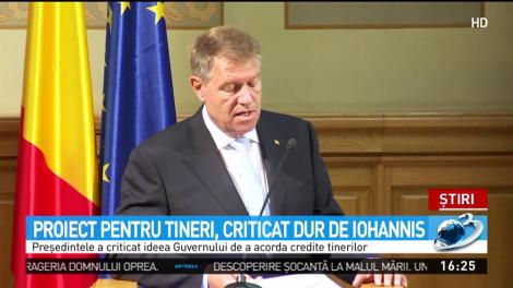 Proiect pentru tineri, criticar dur de Iohannis