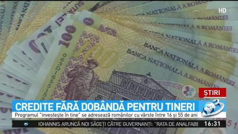 Credite fără dob&acirc;ndă pentru tineri