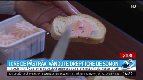 Icre de păstrăv, vândute drept icre de somon