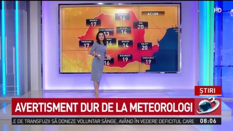 Prognoză meteo. Mai multe alerte au fost emise de meteorologi