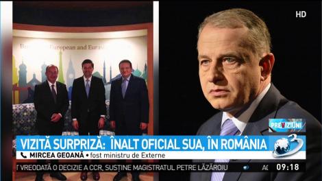 Vizită surpriză: &Icirc;nalt oficial SUA, &icirc;n Rom&acirc;nia