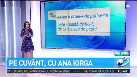Ana Iorga ne &icirc;nvaţă cum să rostim corect trei denumiri de m&acirc;ncăruri
