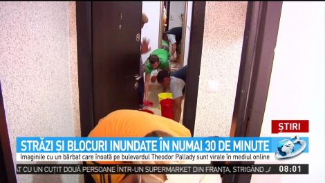 Prăpăd &icirc;n Capitală după ploaia torenţială