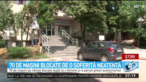 70 de maşini blocate de o şoferiţă neatentă