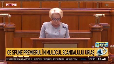 Protest &icirc;n timpul discursului premierului Viorica Dăncilă