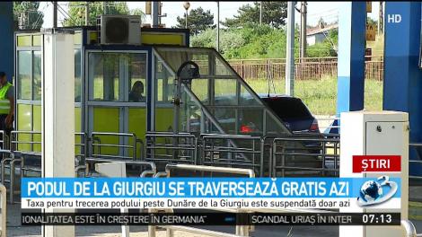 Podul de la Giurgiu se traversează gratis azi