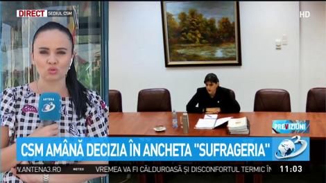 CSM am&acirc;nă decizia &icirc;n ancheta ''sufrageria''