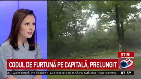 Cod galben de furtună în București și în șapte județe din sudul țării