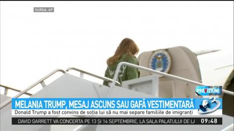 Melania Trump, mesaj ascuns sau gafă vestimentară