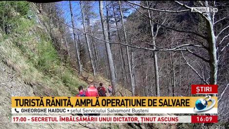 Amplă operaţiune de salvare pentru o turistă rănită pe Valea Albă din Bucegi