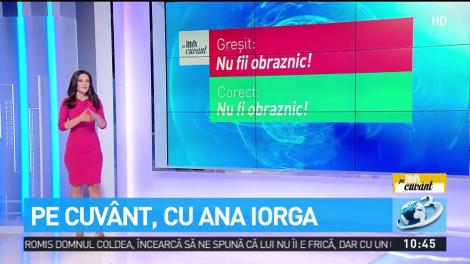 Pe cuv&acirc;nt, cu Ana Iorga: Despre forma corectă a imperativului negativ