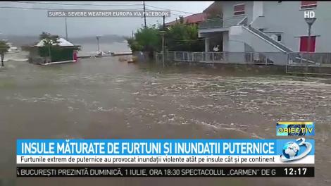 Inundații dezastruoase în Grecia. Zeci de case au fost luate de ape