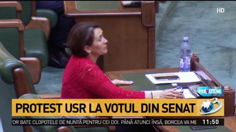 Protest USR la votul din Senat