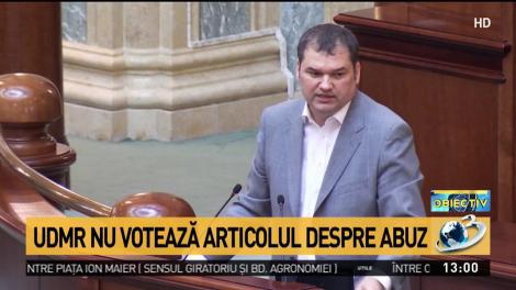 UDMR nu votează articolul despre abuz