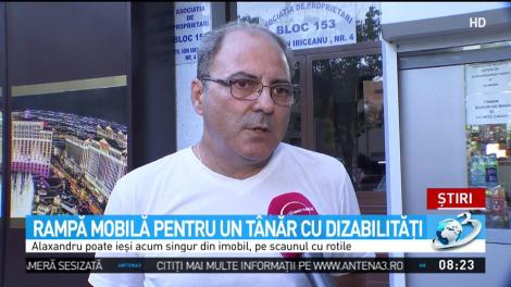 Rampă mobilă pentru un t&acirc;năr cu dizabilităţi din sectorul 4