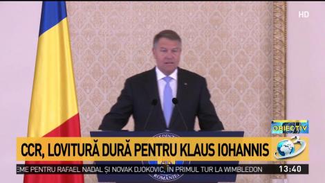 CCR, lovitură pentru Klaus Iohannis. Curtea respinge sesizarea pe legile Justiției