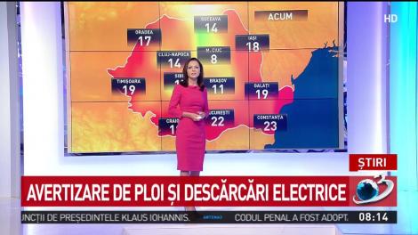 Avertizare de ploi şi descărcări electrice