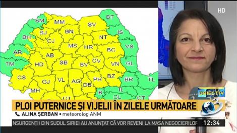 Vremea extremă revine în România! Ploi puternice și vijelii în zilele următoare