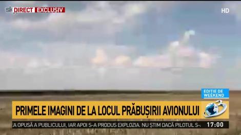 Primele imagini de la locul prăbușirii avionului