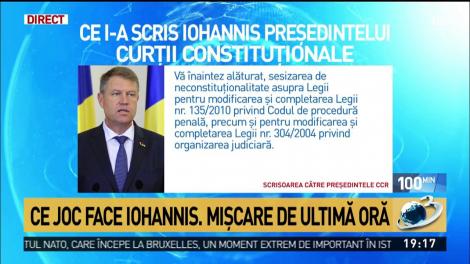 Ce i-a scris Iohannis preşedintelui Curţii Constituţionale