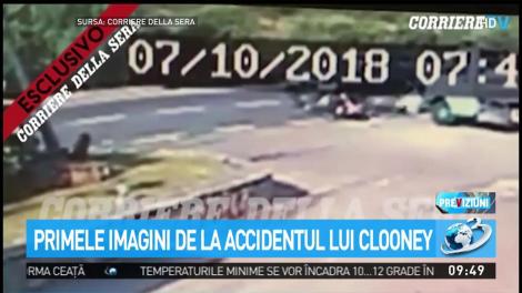Primele imagini cu accidentul rutier în care a fost implicat actorul George Clooney