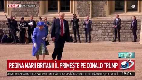 Regina Marii Britanii &icirc;l primește pe Donald Trump