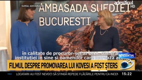 Lovitură pentru Laura Codruța Kovesi! Ambasada Suediei a șters filmul &icirc;n care o omagia pe fosta șefă DNA